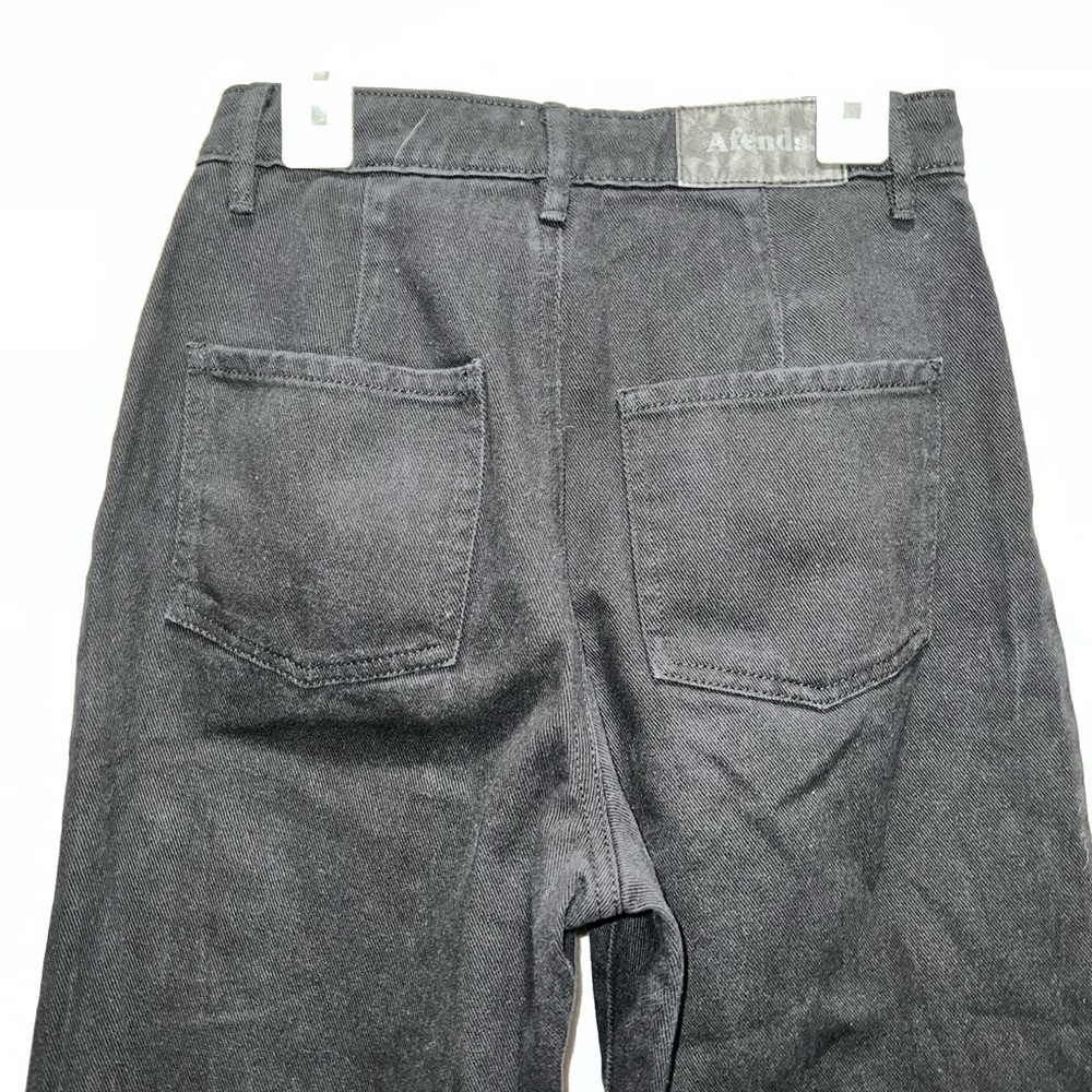 Afends Black High Rise Straight Leg Jeans - Picture 4 of 7